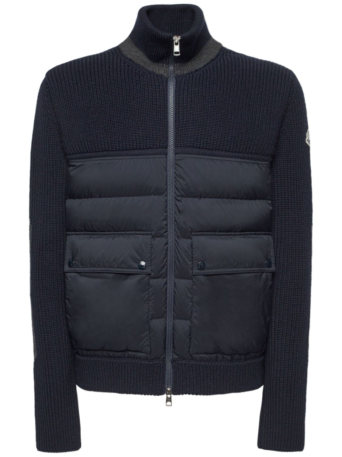 Moncler Men's Wool Knit Padded Jacket