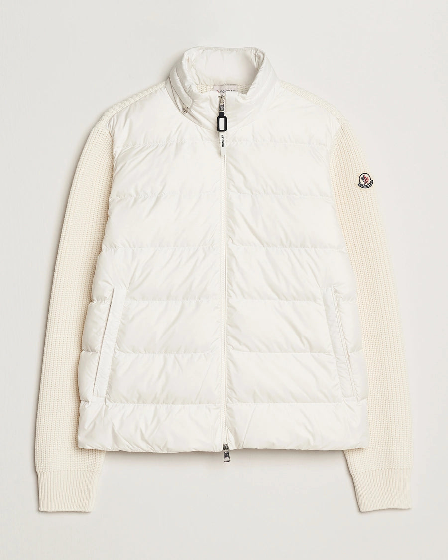 Moncler hybrid zip cardigan puffer jacket