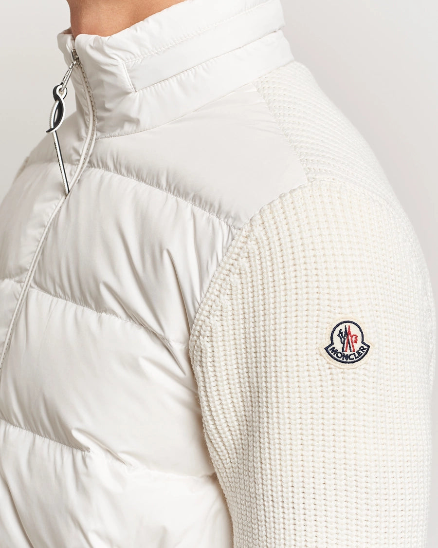 Moncler hybrid zip cardigan puffer jacket