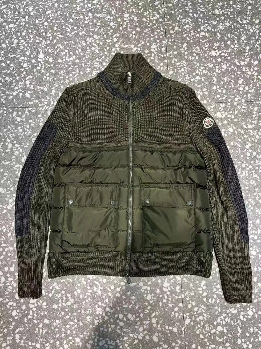 Moncler hybrid zip cardigan jacket