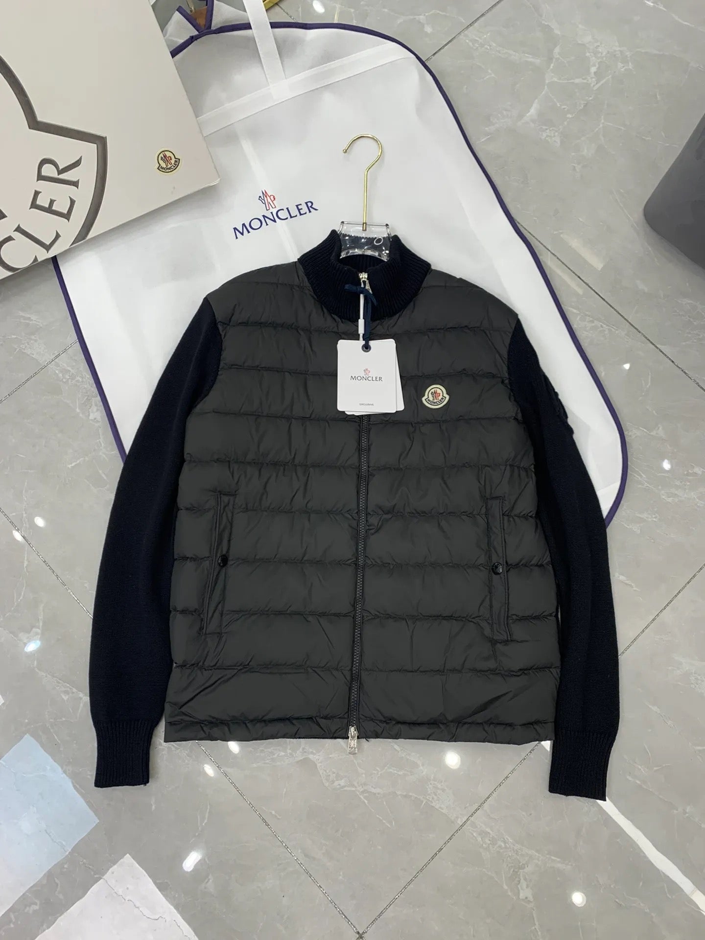 Moncler hybrid zip cardigan jacket