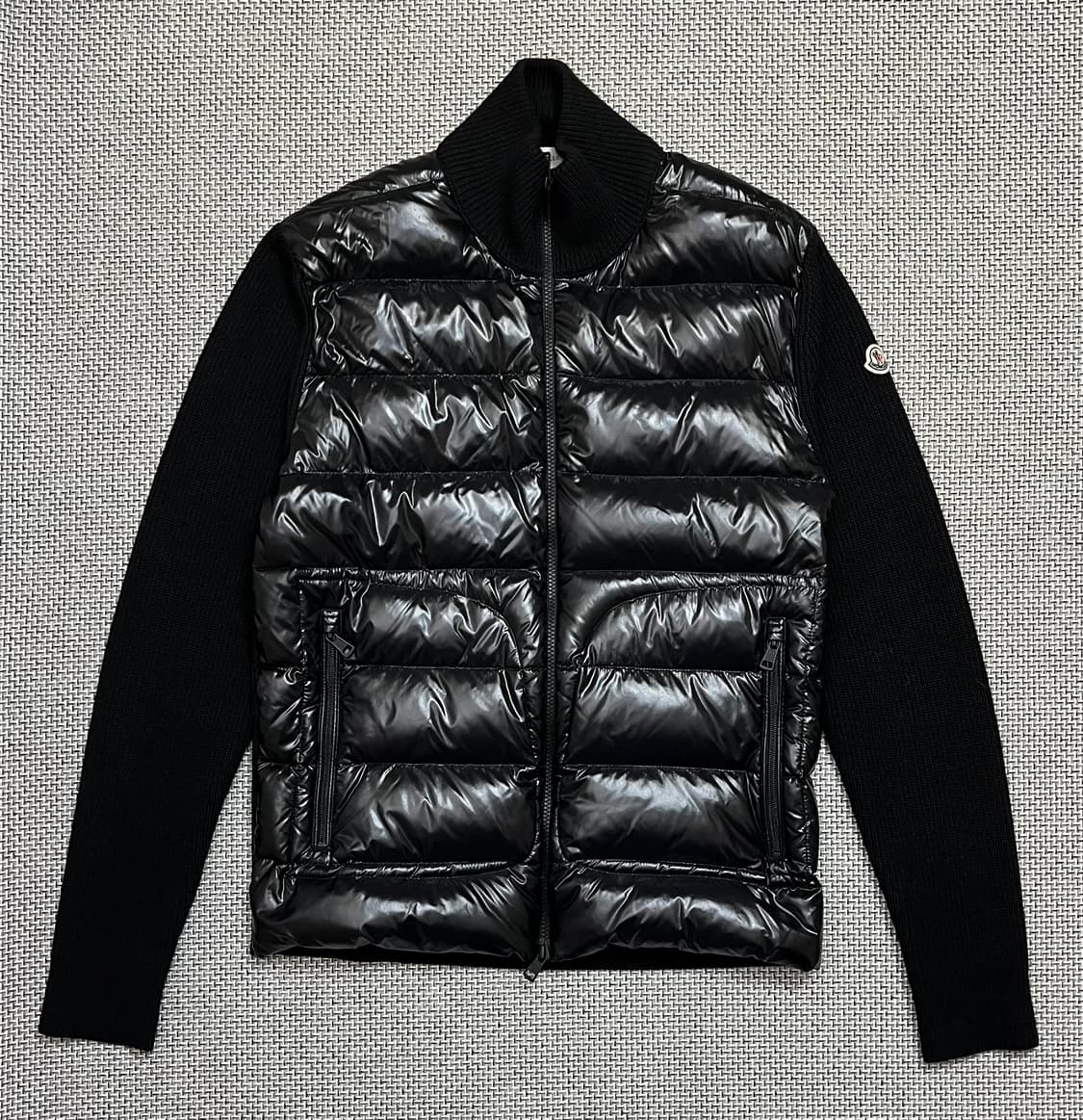 Moncler Men's Wool Knit Padded Jacket