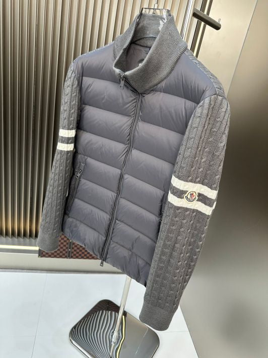 Moncler Men's Wool Knit Padded Jacket
