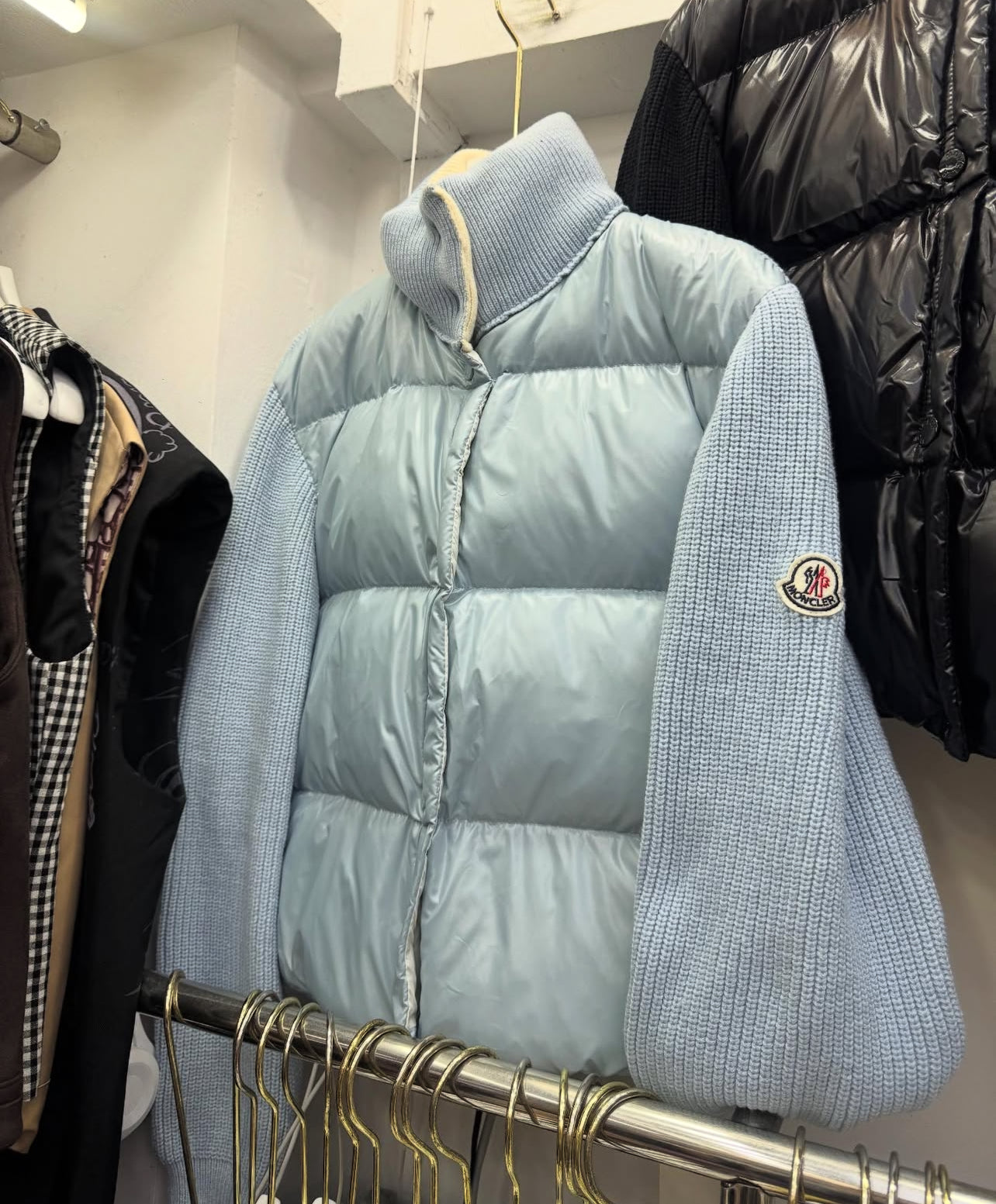 Moncler Wool Knit Padded Jacket