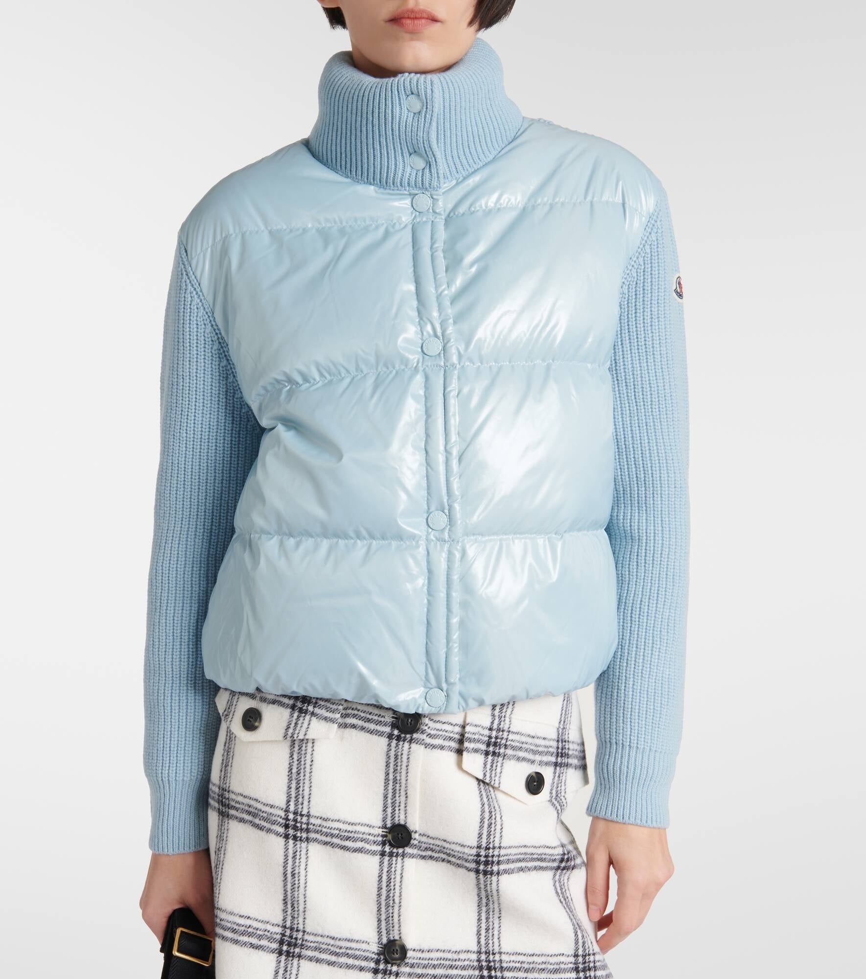 Moncler Wool Knit Padded Jacket