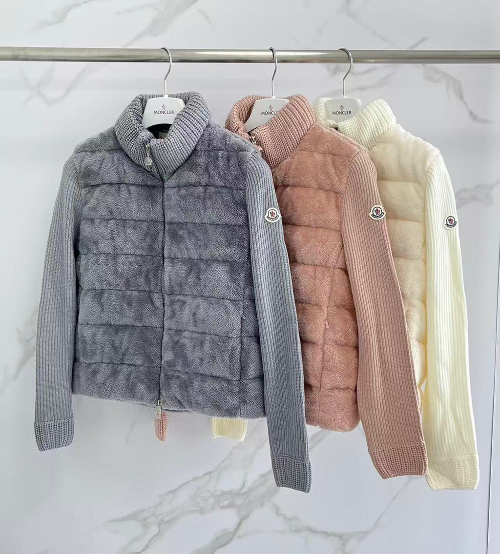 Moncler Wool Knit Teddy Jacket