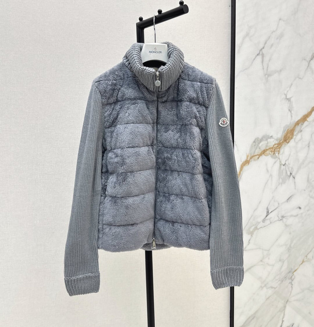Moncler Wool Knit Teddy Jacket