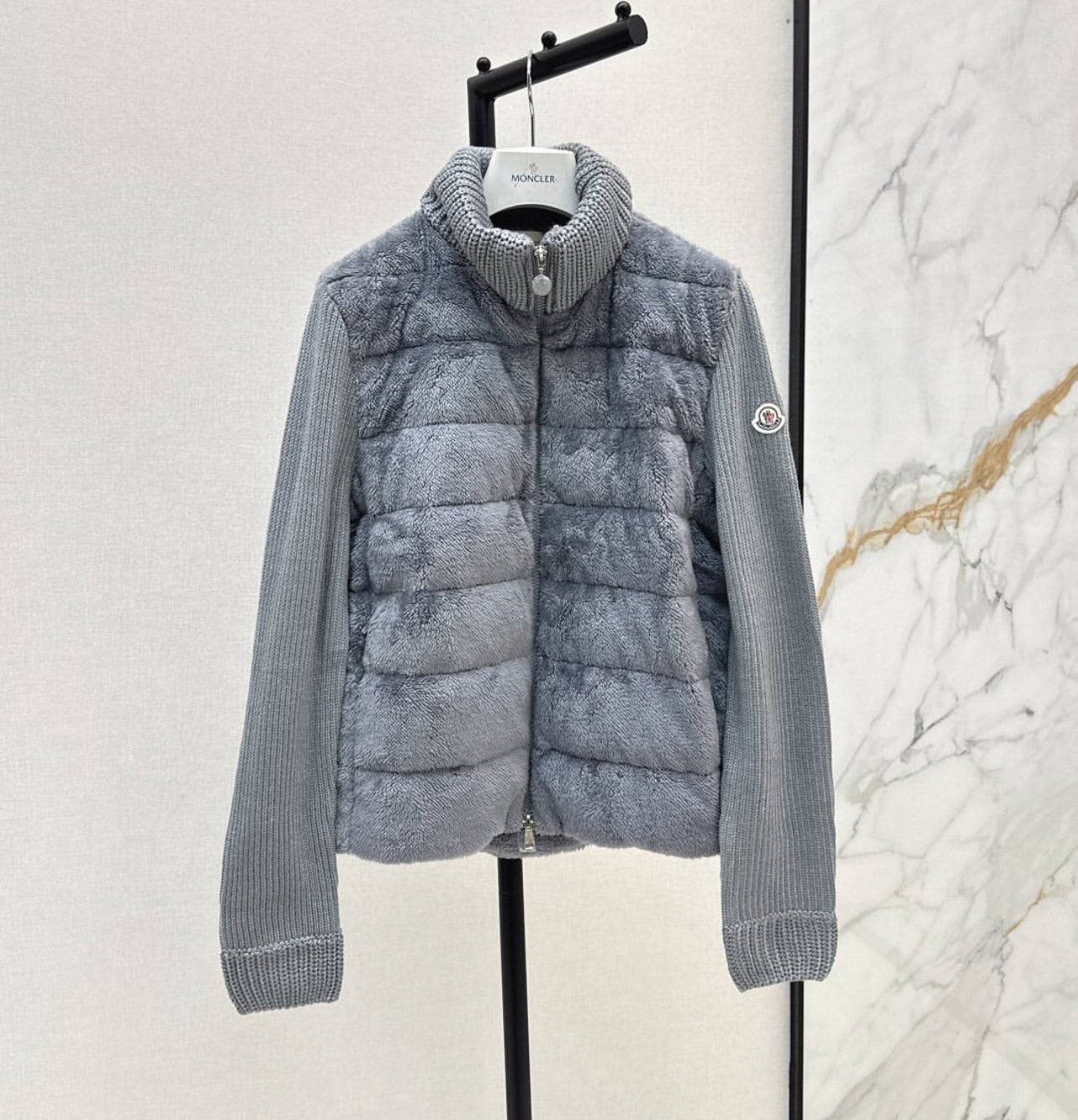 Moncler Wool Knit Teddy Jacket