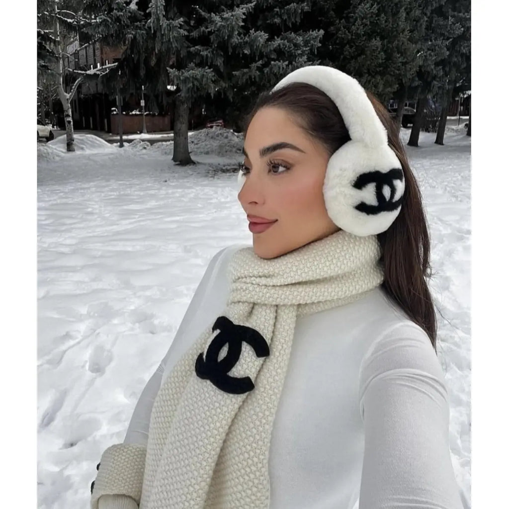CHANEL Oversized CC Foldable Earmuffs